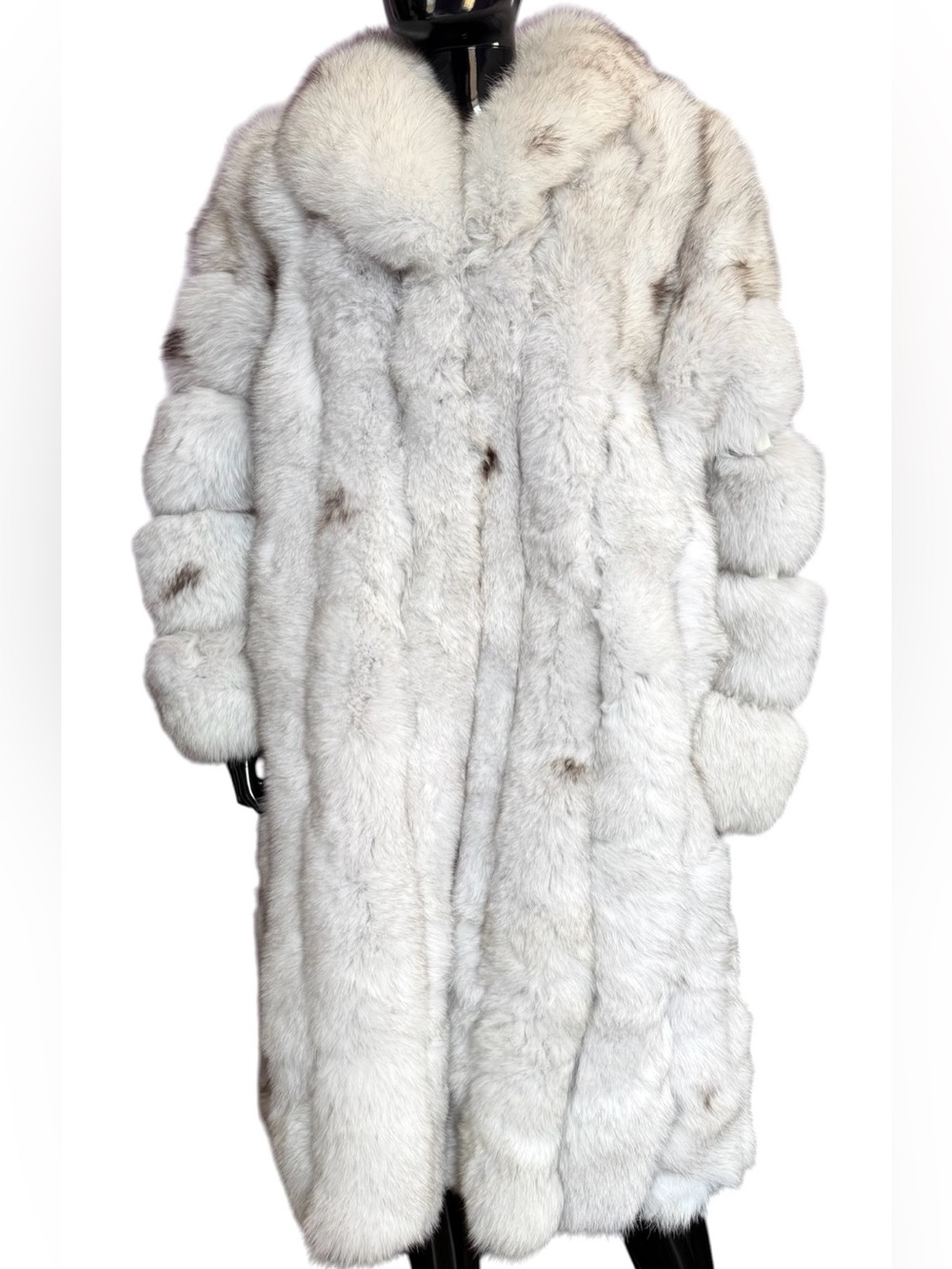 Saga Furs icy blue fox spotted  Full-Length Fur Coat